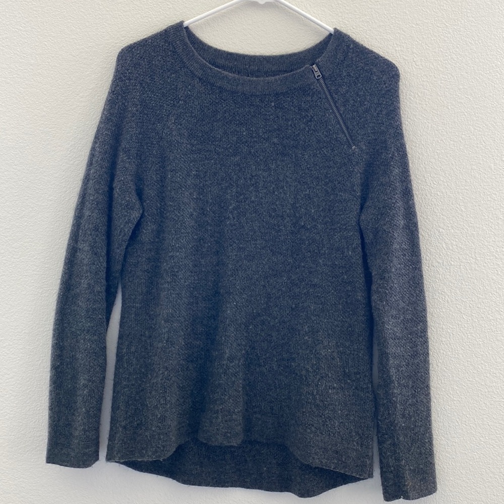 Grey Abercrombie sweater with zipper